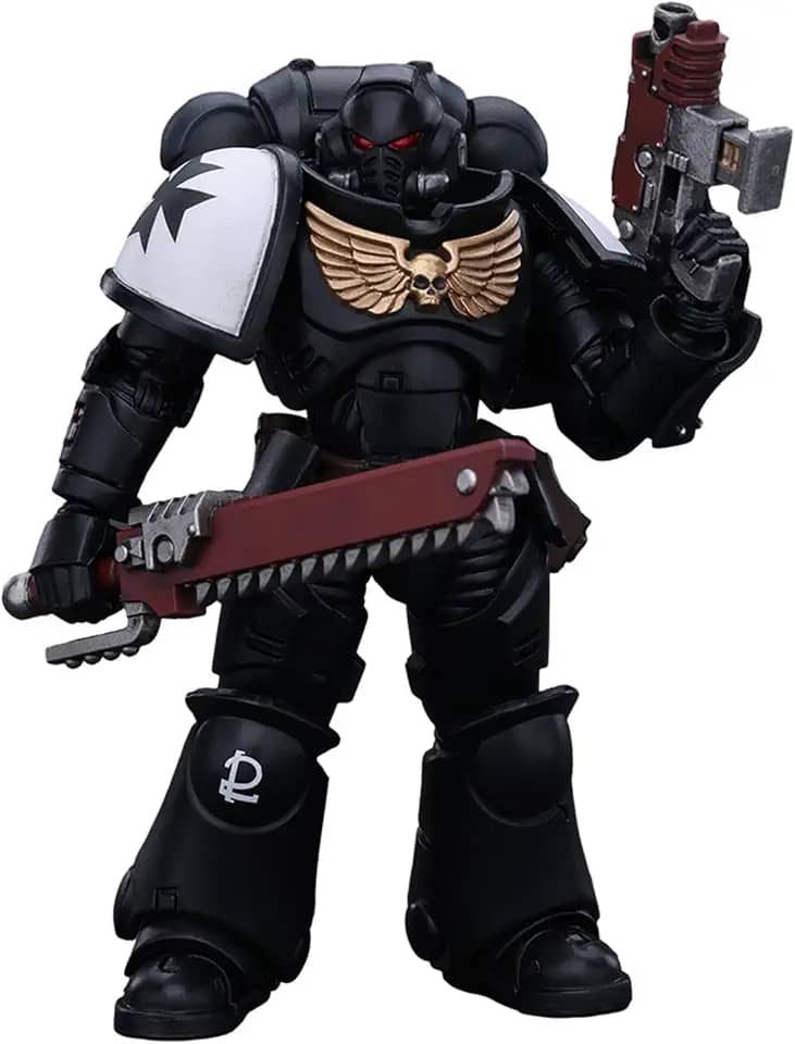 JOYTOY Warhammer 40k Space Marines, Space Marines Black Templars Outriders Brother Valtus 1/18 Action Figure, Dedicated to You Who Love Collecting