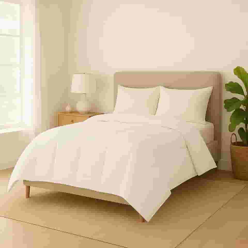 Edredom Dupla Face Matelado Grande Hipoalergênico Toque Macio (Branco, King-Size)