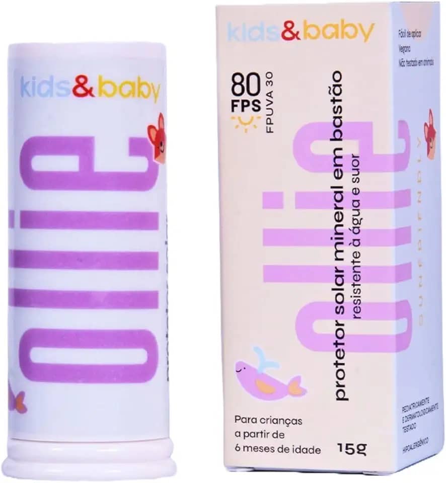 Protetor Solar Infantil em Bastão Mineral FPS 80 FPUVA 30