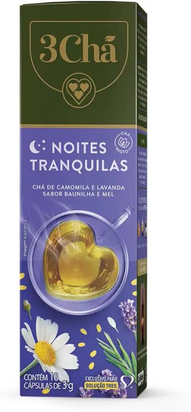 3 Corações Cápsula Chá Noites Tranquilas TRES - 10 unidades