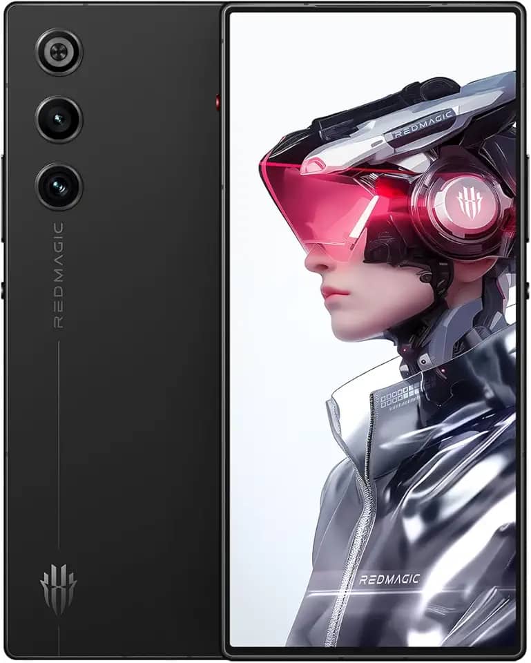 REDMAGIC 10 Air 120Hz Telefone para jogos, 5G Android Smartphone, 16GB RAM+512GB ROM, Snapdragon 8 Gen 3, 6.8" AMOLED Tela cheia, FHD+, 50MP Câmera, Dual-Sim, Celular desbloqueado Preto