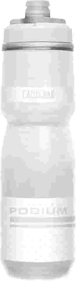 CamelBak Garrafa de água isolada para bicicleta Podium Chill – Garrafa fácil de espremer – Cabe na maioria das gaiolas de bicicleta – 680 g, refletor Ghost