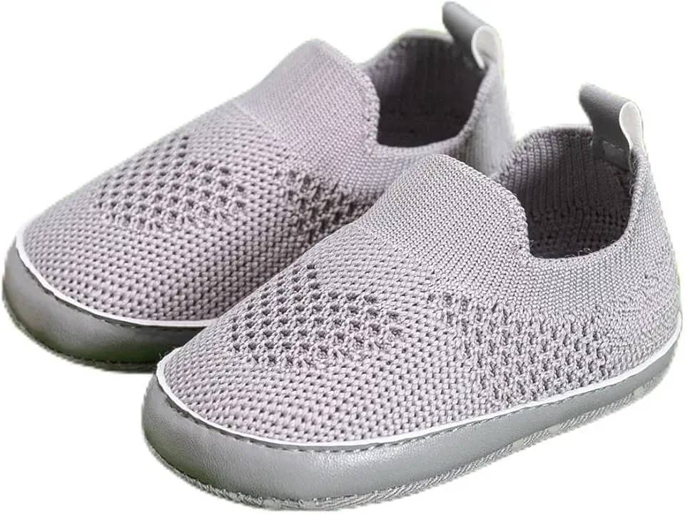 Tênis para bebês meninos e meninas com sola macia, antiderrapante, leve, pré-andador para berço