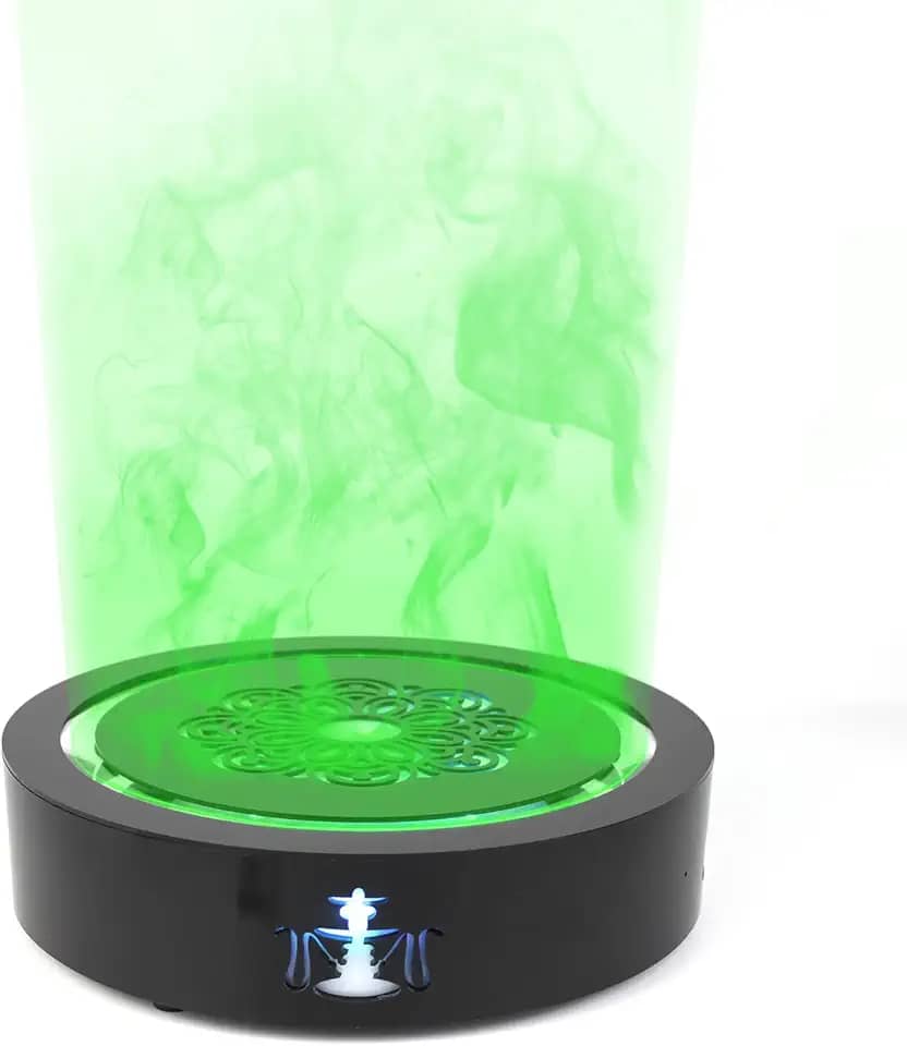 Base de luz a laser para narguilé, bateria recarregável, base de led para fumar, shisha narguile chicha, bandeja colorida de campo de força a laser (A)