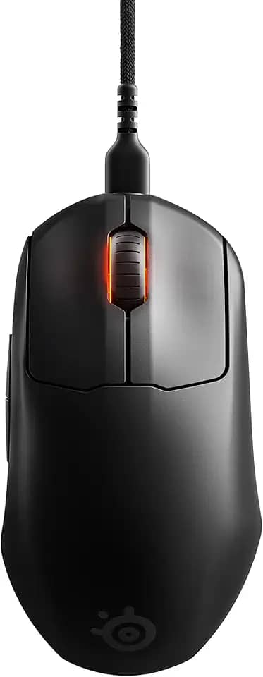 SteelSeries Prime Mini Mouse para jogos FPS – USB-C – Sensor óptico TrueMove Air de 18.000 CPI – 5 botões programáveis – Interruptores magnéticos ópticos – Iluminação RGB de prisma brilhante – Mini formato