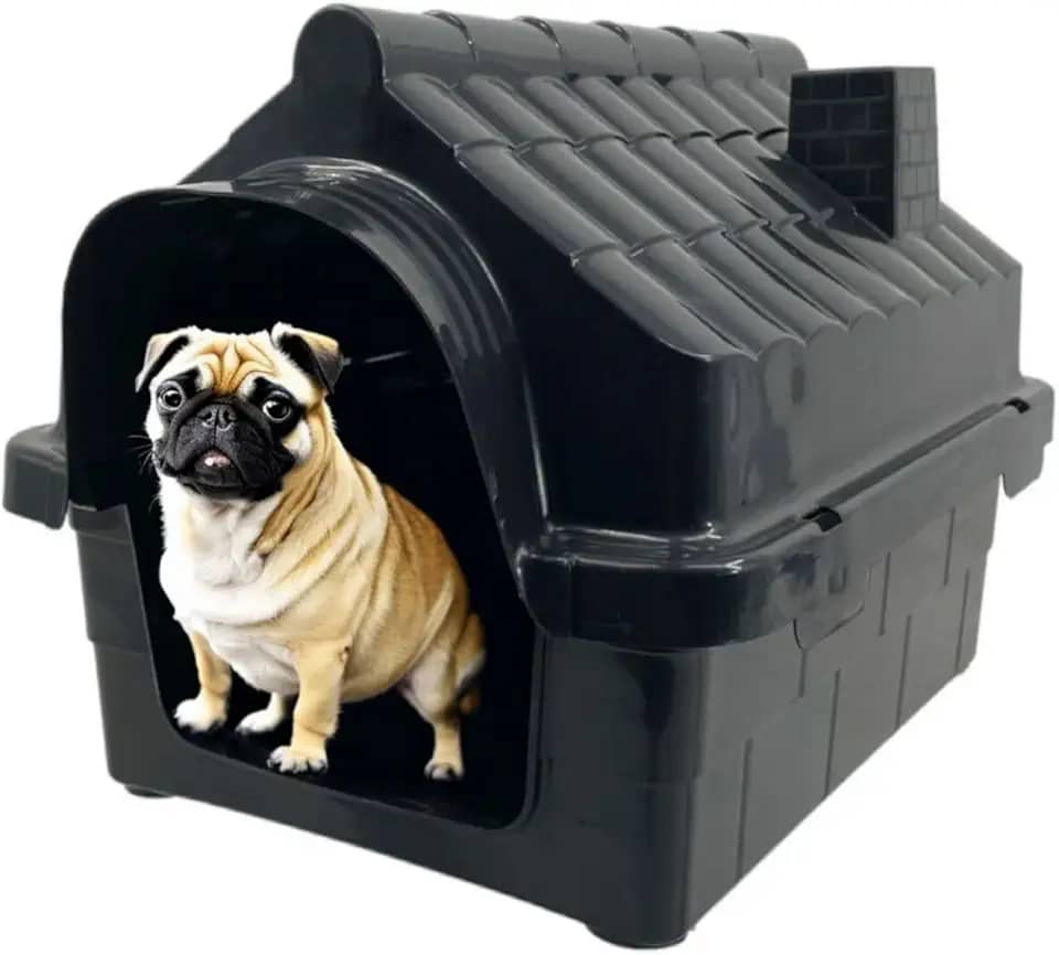 Casinha Pet para Cachorro Gato Conforto e Segurança Casa N1 (Preto, N1)