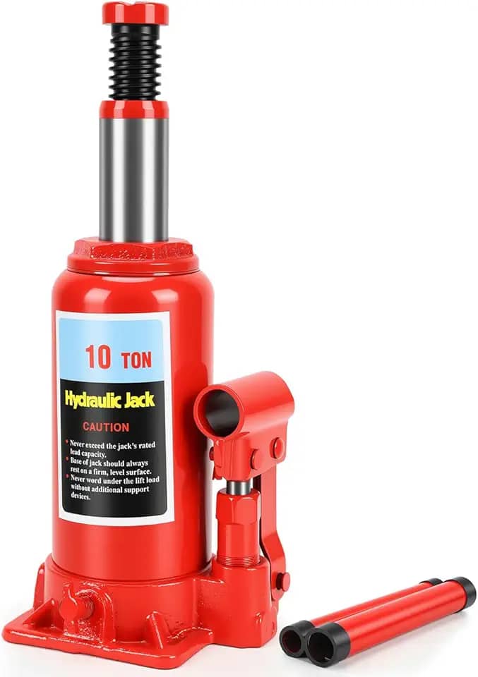 10 Toneladas Macaco Hidráulico Tipo Garrafa com Elevação de 195-370MM, 10T Macaco Hidraulico, Macaco Hidráulico Tipo Garrafa 10 Toneladas, Macaco para Carro