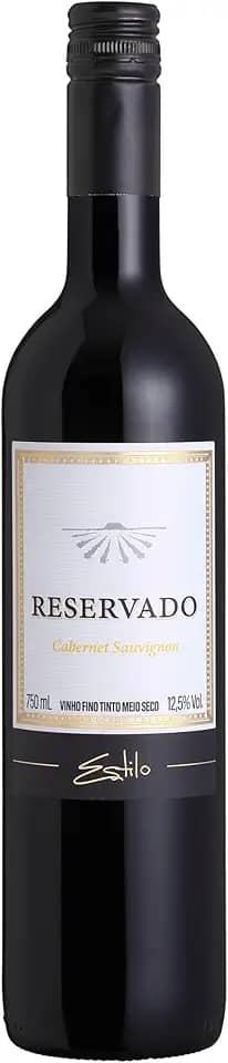 Estilo Reservado Vinho Fino Tinto Cabernet Sauvignon Meio Seco 750ml