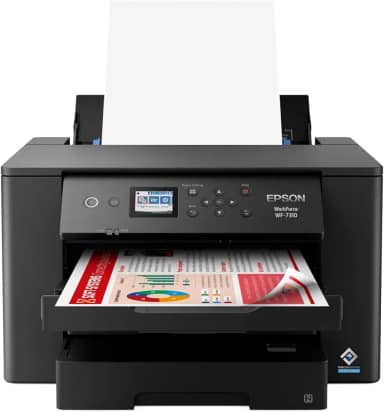 Epson Impressora sem fio de grande formato Workforce Pro WF-7310 com impressão de até 33 x 48 cm, impressão automática nos dois lados até 28 x 43 cm, capacidade de 500 folhas, tela colorida de 6 cm, aplicativo Epson Smart Panel
