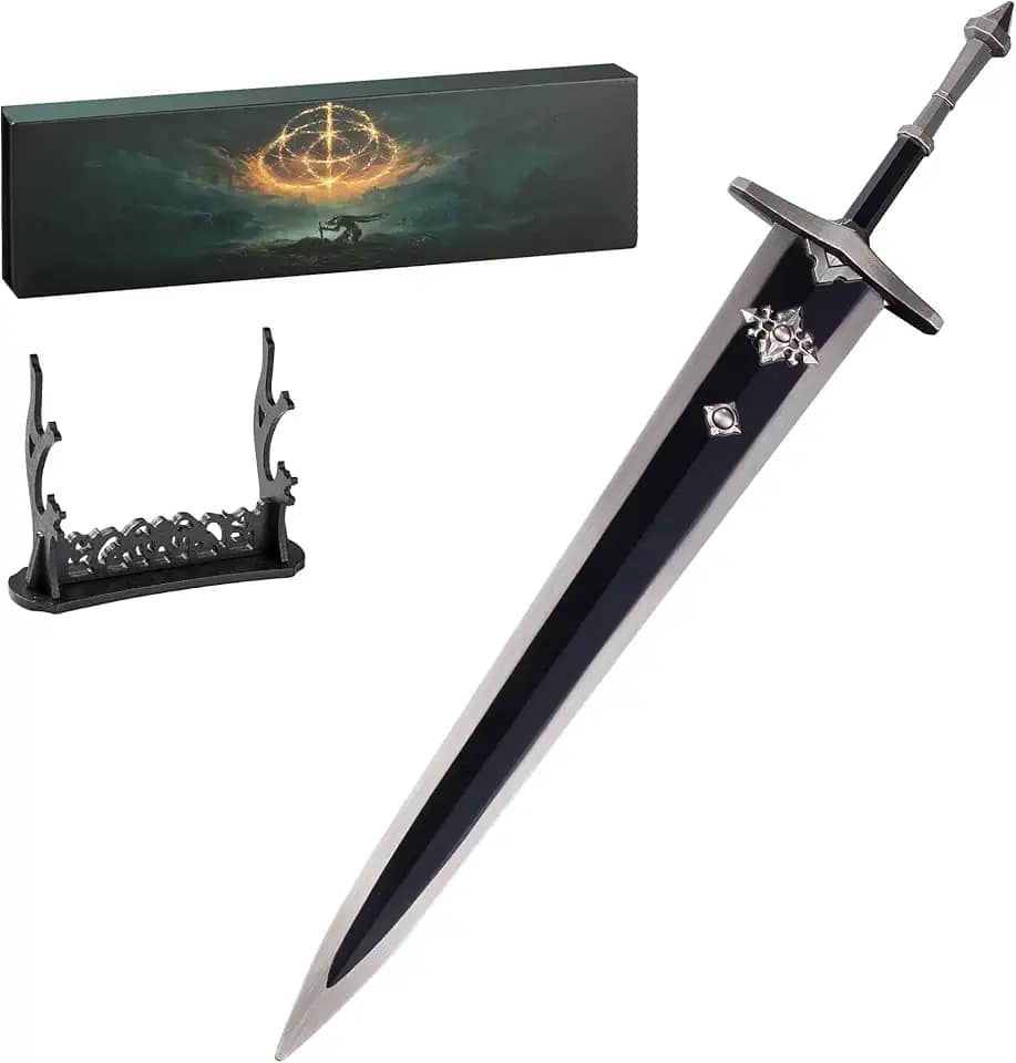 Elden Ring DLC Lone Wolf Greatsword, modelo reduzido em escala igual, artesanato de metal de 11,8 polegadas, melhor escolha de amantes da coleção, ornamento requintado para jogabilidade