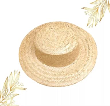 Chapéu De Palha Natural Caipira - Praia Verão Festa Junina