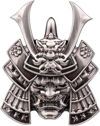 Gazechimp Adesivo Samurai de Caveira Samurai Japonês Decalque Morte Diabo para Carro Prata