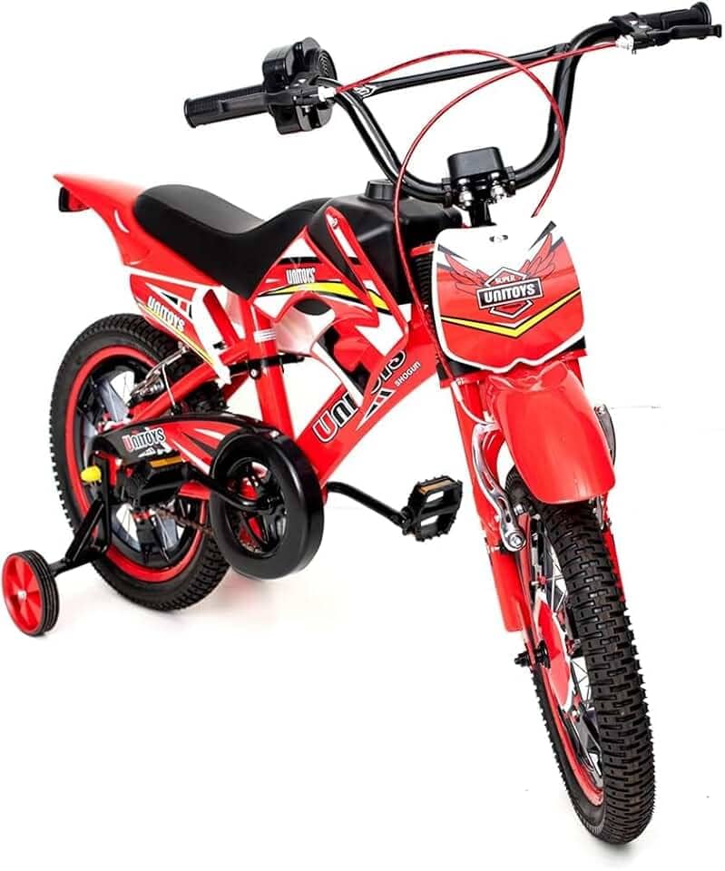 Bike Moto Cross Vermelha Aro 16, Uni Toys, 90