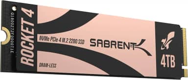 SABRENT Rocket 4, SSD PCIe 4.0 NVMe de 4 TB – Leitura de 7400 MB/s, gravação de 6400 MB/s, SSD Gen4 para desktops, laptops e PS5, desempenho de alta velocidade com baixa temperatura, para jogos e