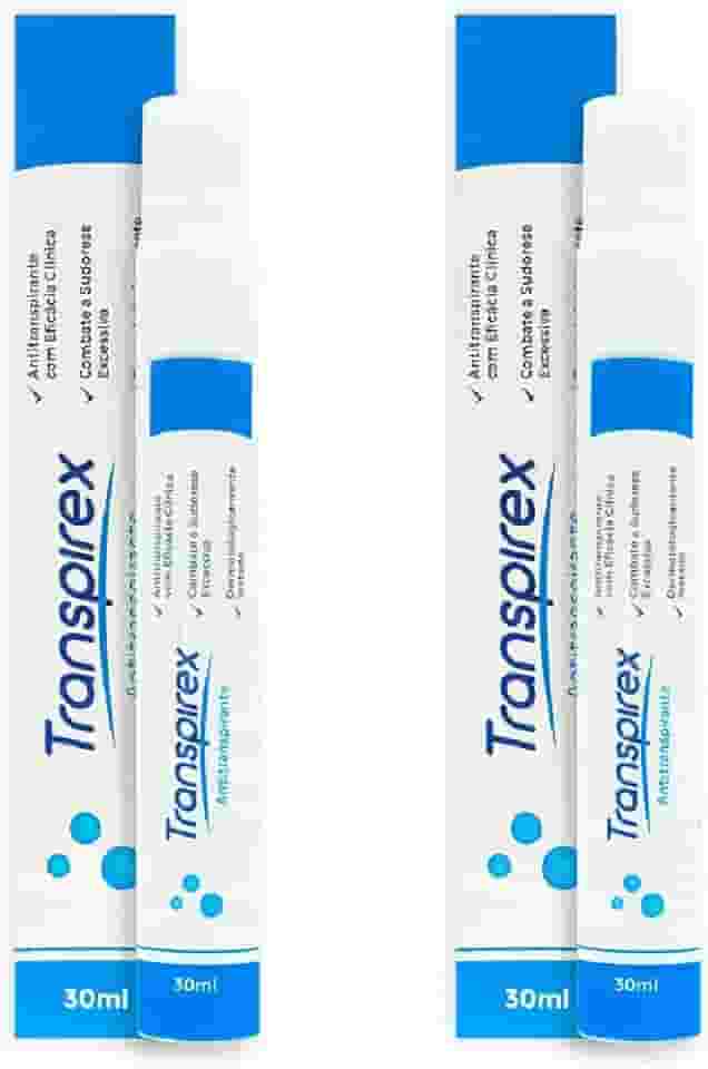 Kit 2 Antitranspirante Sudorese Hiperidrose Transpirex 30ml