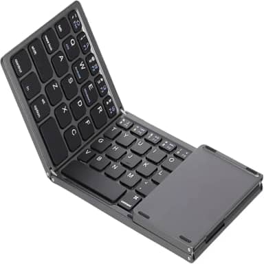 Mini Teclado Dobrável com Ç Portátil Tecnologia Bluetooth Sem Fio Com Touchpad
