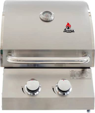 Churrasqueira a Gás Chaleur Grill de Embutir 2 queimadores para Bancada Chaleur Brasil