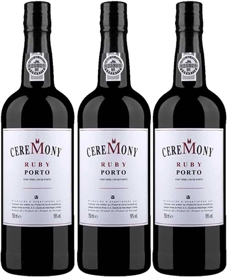 Kit 3x Vinho Tinto Português do Porto Ceremony Ruby 750ml
