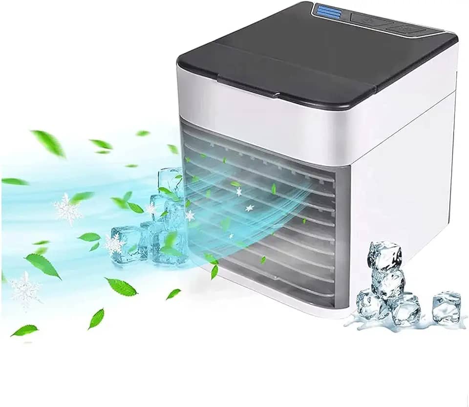 Mini Ar Condicionado Portátil | Resfriador de Ar Pessoal, Velocidade do Vento de 3 Marchas | Crie sua zona de resfriamento pessoal para quarto, escritório, uso ao ar livre