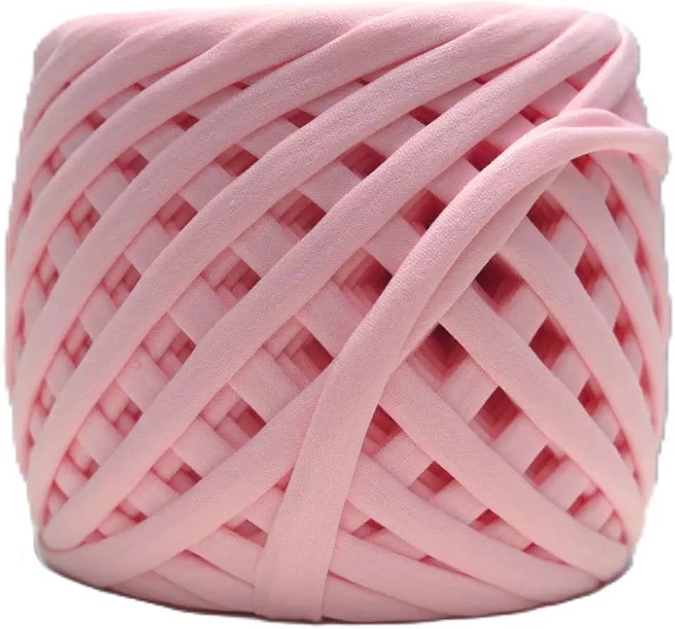 Fio de Malha Dalia Premium 500g – Espessura 33mm, Anti-Pilling, para Crochê, Tricô e Bolsas Artesanais (6001-Rosa Bebe)