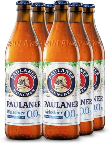 Cerveja Zero Álcool Paulaner Weissbier Garrafa 500ml (6 Unidades)