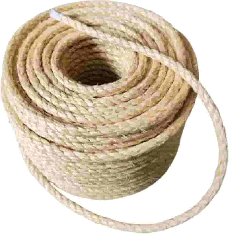 Corda de Sisal Natural 8mm 15 metros para Arranhador Artesanato e Amarras