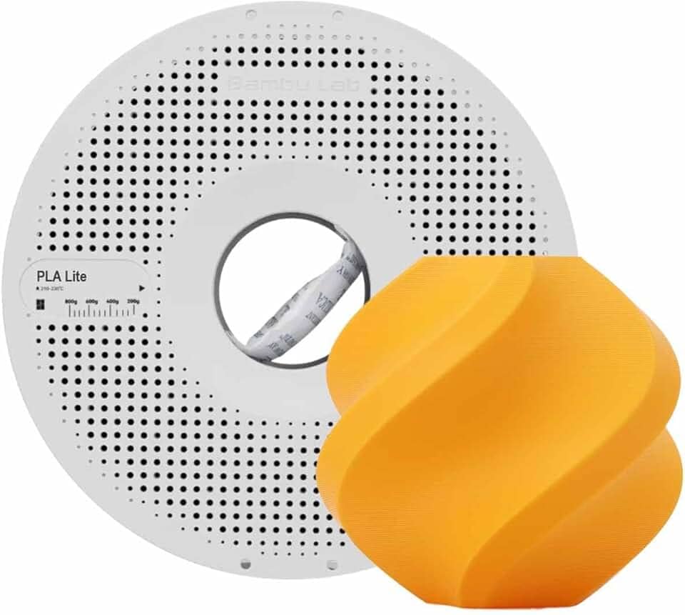 Filamento Bambu Lab para Impressora 3D PLA LITE - Orange - Com carretel reutilizável - 1,75mm - 1kg