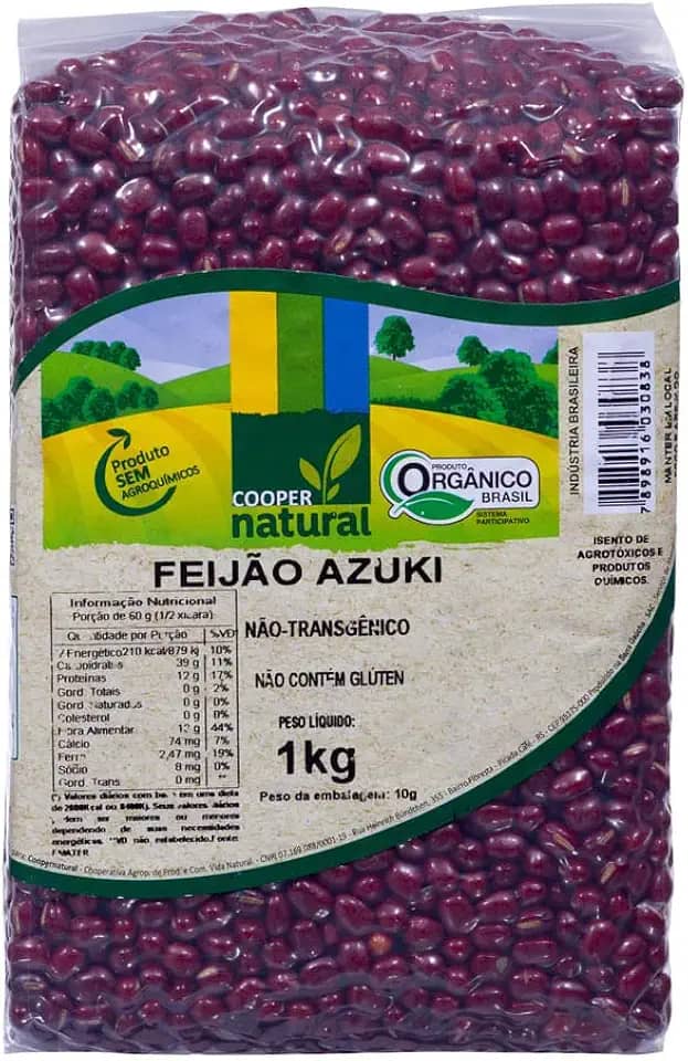 Feijão Azuki Orgânico Coopernatural 1kg