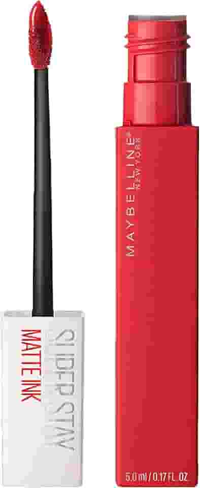 Maybelline SuperStay Matte Ink Batom Líquido Matte Longa Duração 16H com Aplicador Preciso, Não Transfere e Cor Intensa, Acabamento Matte Confortável, Cor 20 Pioneer Vermelho Clássico, 5ml