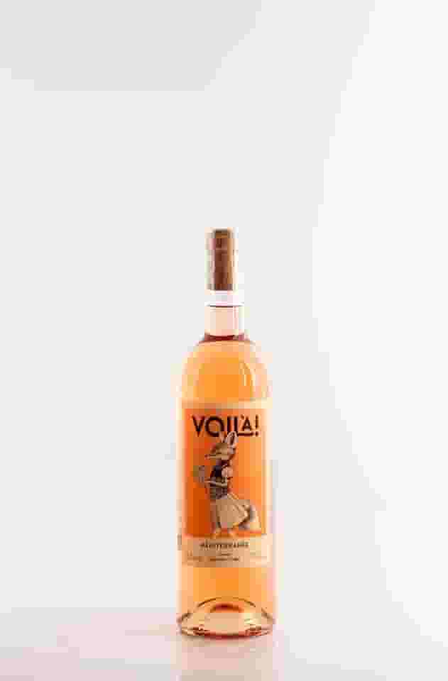 Vinho Rose Voila Mediterranee IGP 2023 Provence, França Seco, Elegante e Refrescante, Aromas Florais e Frutas Vermelhas 750ml
