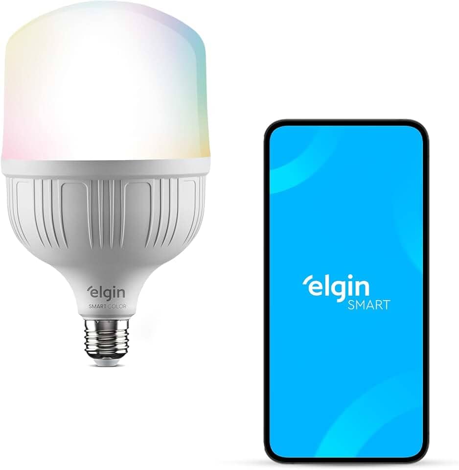 Lâmpada Inteligente Super Potência 30W Elgin Color RGB Wifi Compatível com Alexa e Google Home
