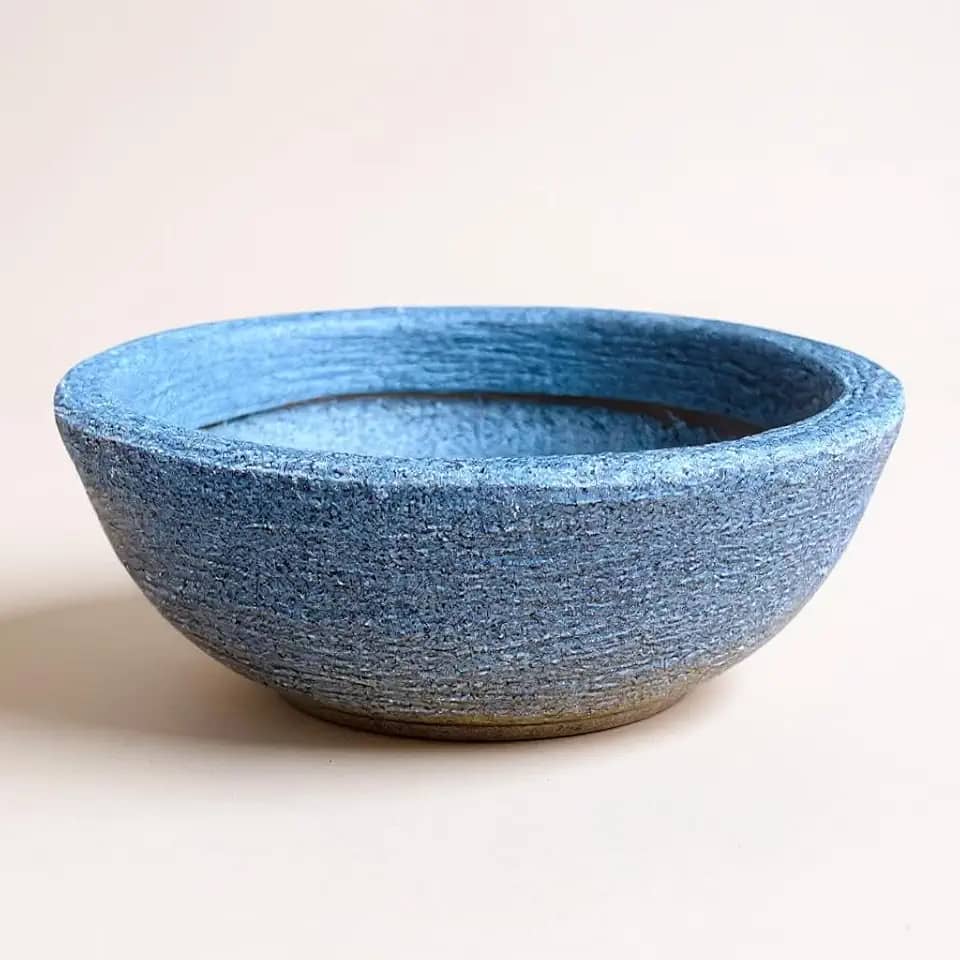 vaso para plantas e flores mini cuia bacia 22cm cactos suculentas decoração (Azul, 1 unidade)