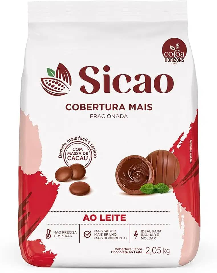 Cobertura Gotas Fracionada Chocolate ao Leite Mais 2,05kg - Sicao