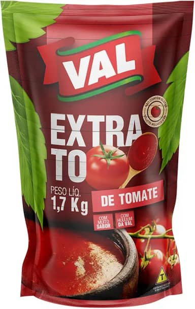Val Alimentos Extrato De Tomate Val Sachê 1 7Kg