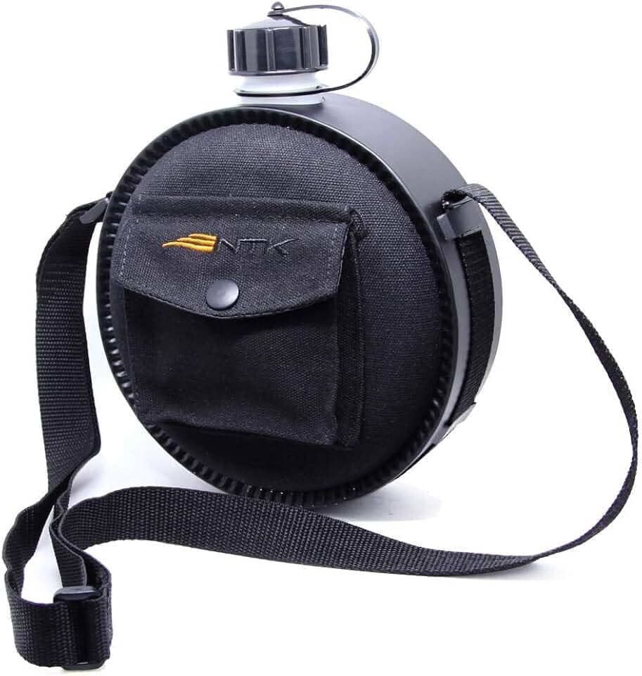 NTK, Cantil para Agua com Capacidade de 1,9 Litros, em Formato Circular, Alça Tiracolo, na Cor Preta