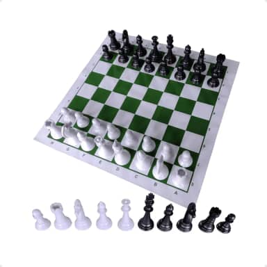 Jogo Tabuleiro Xadrez Oficial Gigante Rei 10cm Tabuleiro 40x40cm