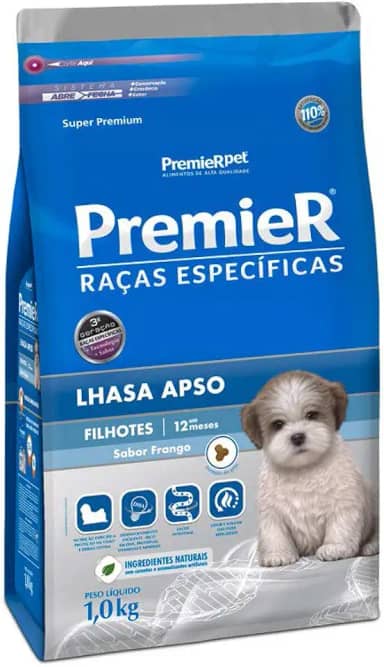 Premier Pet Premier Lhasa Apso Filhote Ração Raças Específicas Para Cães 1Kg
