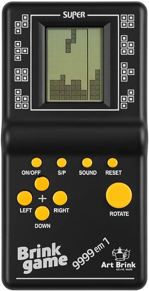 Super Mini Game Videogame Portátil 9999 Jogos em 1 Clássico Estilo Retrô Nostalgico com Tela LCD Preto Game de Bolso com Varios Jogos