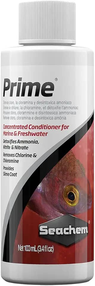 Seachem Anticloro E Condicionador Prime 100Ml Para Peixes