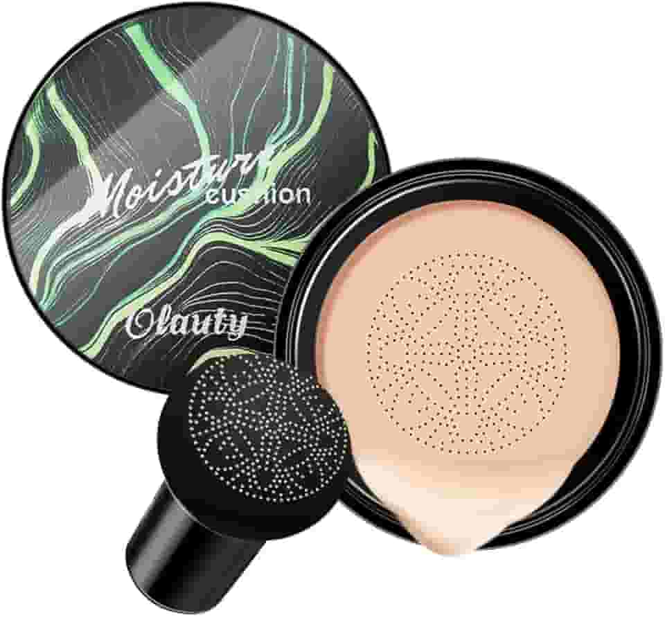 Base de creme CC com almofada de ar para cabeça de cogumelo, corretivo hidratante BB Cream Nude longa duração Matte CC Cream Base líquida para maquiagem (cor marrom)