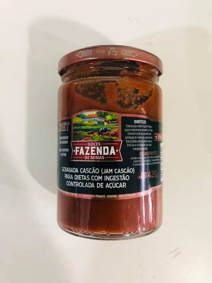 Goiabada Cascão Zero Açúcar Fazenda de Minas 420g