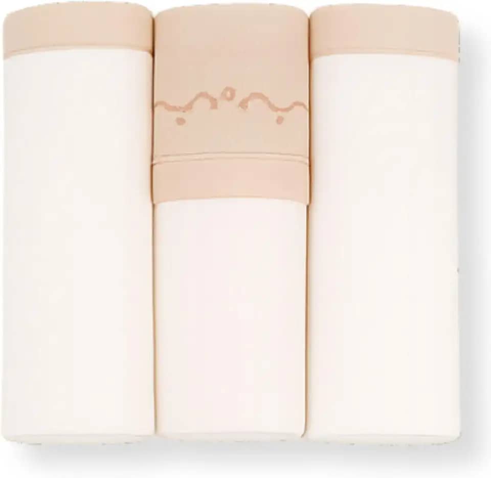 Cueiro para Bebê 100% Algodão Kit com 3 Unidades 80x80cm | Tecido Suave e Respirável | Ideal para Enxoval, Maternidade, Naninha e Proteção Diária (Creme/Bege)