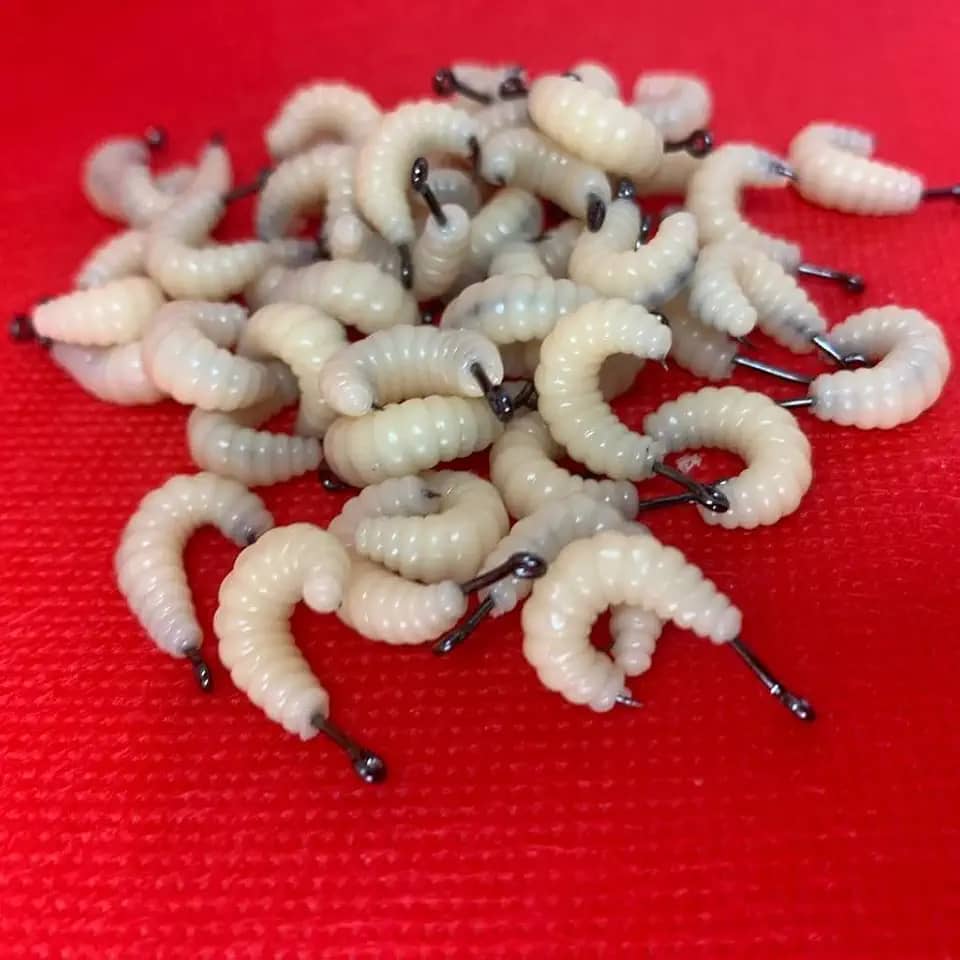 Isca Artifical Bicho da Laranja Marfim com Anzol para Tilapia, Lambari, Piau, para Pesca (20)