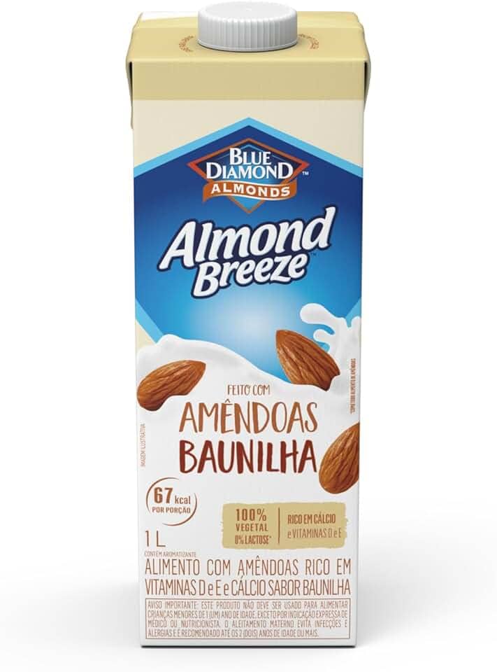 Piracanjuba Almond Breeze Alimento Com Amêndoas Rico Em Vitamina E E D E Cálcio Sabor Baunilha - 1L