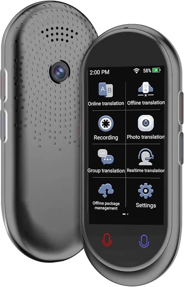 Dispositivo tradutor de idiomas, Tradutor VORMOR ChatGpt AI, voz em tempo real bidirecional, tradução em espanhol, inglês, suporta 138 idiomas, offline, gravação e tradução de fotos para aprendizagem