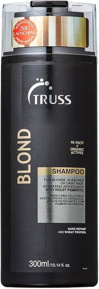 Truss Shampoo Blond | Neutraliza Amarelado e Hidrata Cabelos Loiros, Grisalhos e Descoloridos | 300ml