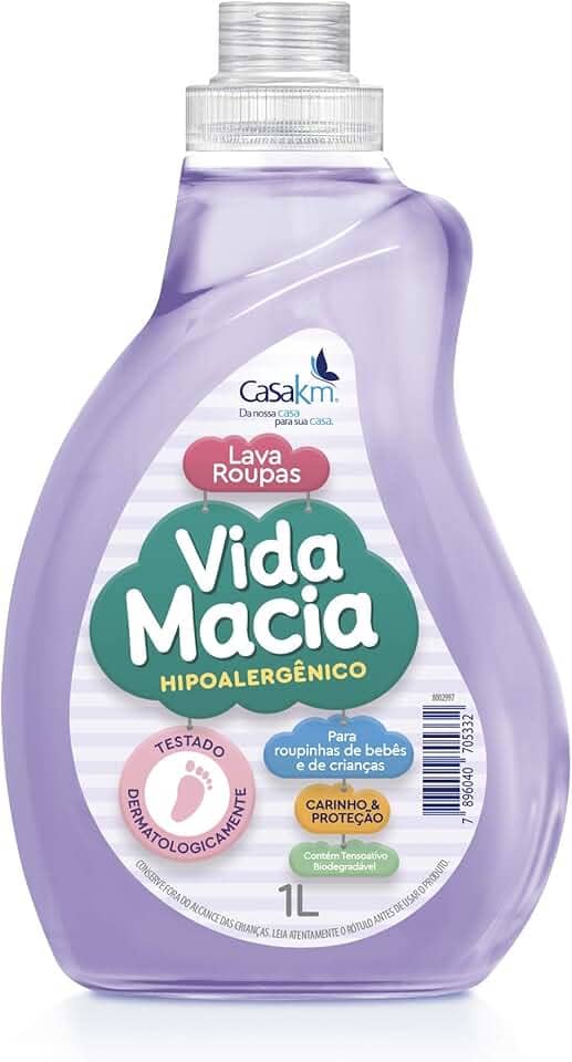 Casa Km Lava Roupas Líquido Vida Macia 1L