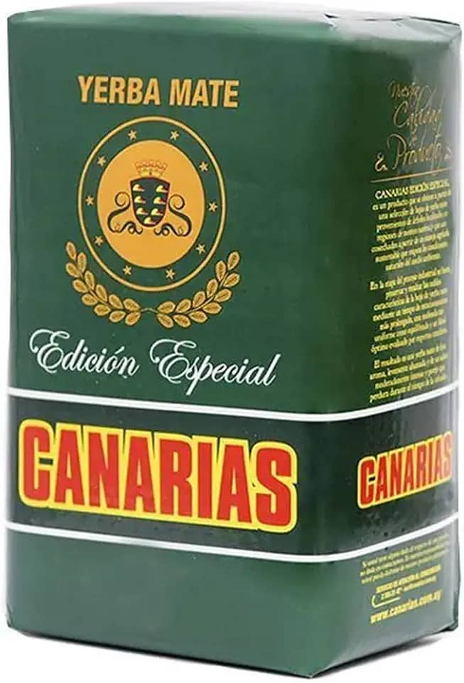 Erva-Mate Edição Especial Canarias 500G, Erva Mate Especial Padrão Uruguaio Para Chimarrão, Verde, Excelência Com Toque De Sofisticação, Seleção Minuciosa Das Folhas Repousadas, Tradição Sustentável