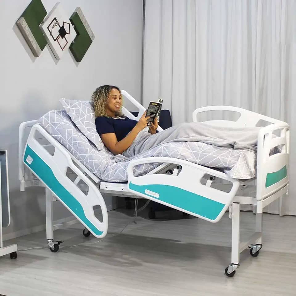 Cama Hospitalar Motorizada 5 Movimentos Altura Fixa Luxo