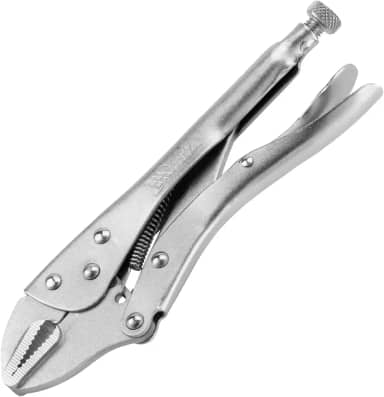 MTX Alicate de Pressão 250mm (10') Profissional em Aço Niquelado – Mandíbulas Retas Largas, Ajuste Preciso, Fixação Segura para Mecânica, Marcenaria e Serralheria